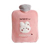 UKKO Bolsa agua caliente Botella De Agua Caliente Cálido Vientre Hembra Menstrual Caliente Compresas De Agua Inyección De Agua Cálido Bebé Calentador Bolso Lindo-2000Ml