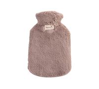 UKKO Bolsa agua caliente Botella De Agua Caliente De Invierno Con Forro De Pvc Grueso Y Cómoda Cubierta De Piel Artificial De Peluche Esponjosa-1800Ml - Coffee