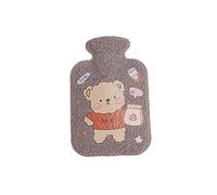 UKKO Bolsa agua caliente Botella De Agua Caliente Portátil Peluche A Prueba De Fríos Bolsa De Vellón Mano Femenina Botella De Agua Caliente Seguridad Explosión De Explosión-L-Pattern 4