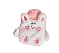UKKO Bolsa Agua Caliente Dibujos Animados De Invierno Peluche Mano Cálido Pareja Agua Caliente Botella De Agua Caliente Bolsa De Agua Caliente Artículos para El Hogar-Light Pink Rabbit