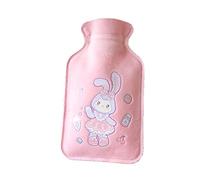 UKKO Bolsa agua caliente Historieta Cuadrada Linda Impresa De Agua Caliente Bolsa De Agua Pvc Antideslizante Tesoro Cálido Tesoro Cómodo Franelette-Rabbit Princess