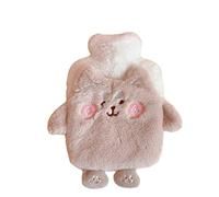 UKKO Bolsa agua caliente Mano Calentador Botella De Agua Peluche Hot Water Botella De Agua Inyección De Agua Portátil Mini Estudiante Femenino Paquete De Calefacción-Smile Bear 3D