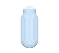 UKKO Bolsa agua caliente Termos Color Sólido Espesado Silicona Botella De Agua Caliente A Prueba De Explosiones Botella De Agua Caliente Portátil Artículos Para El Hogar-Blue L