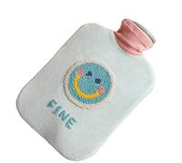 UKKO Bolsa agua caliente Winter Hand Warmer Smiling Face Botella De Agua Caliente Relleno Portable Mano Calentador Agua Botella Termos-2000Ml