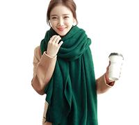 UKKO Bufanda de Las señoras Cashmere Women Student Student Student Winter Hecha De Punto Sólido Color Largo Envoltura Unisex Invierno Grueso Femenino Wild Mantón Cálido