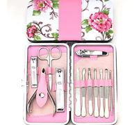 UKKO Cortauñas 12Pc / 1Set Professional Nail Clipper Kit Práctico Pedicura Tijeras Tweezers Cuchillo Oído Escoge Nail Art Herramientas De Uñas