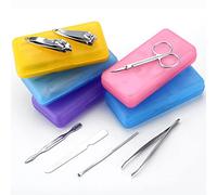 UKKO Cortauñas 12Pc / 1Set Professional Nail Clipper Kit Práctico Pedicura Tijeras Tweezers Cuchillo Oído Escoge Nail Art Herramientas De Uñas