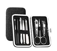 UKKO Cortauñas Kit Clipper Nail Kit De Acero Inoxidable Compacto Portátil Portátil Uñas Clipper Scissors Scissors Nail Art Pedicure Herramienta