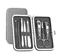 UKKO Cortauñas Kit Clipper Nail Kit De Acero Inoxidable Compacto Portátil Portátil Uñas Clipper Scissors Scissors Nail Art Pedicure Herramienta