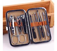 UKKO Cortauñas Kit De Clipper De Acero De Carbono Profesional 10Pc / 1Set, Tijeras De Pedicura Prácticas, Pinzas, Cuchillo Y Herramienta De Pendiente