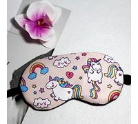 UKKO Máscara para Dormir 2Pc Lindo Dibujos Animados Sueño Gafas De Sueño Niños Unicornio Sueño Gafas Etiqueta Viajes Rest con Goggles-C