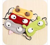 UKKO Máscara para Dormir 4 Piezas/Batch Dibujos Animados Monstruo Design Goggles Duerma Bien Rest Eye Safety Protective Cover-Default