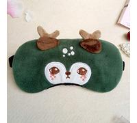 UKKO Máscara para dormir Ciervo Lindo De Los Ciervos Capacidad De La Máscara De Ojo De La Navidad Negro Navidad Eyepatch Portátil Portátil Peluche De Felpa Ayuda Sin Bolsa De Hielo-A