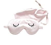 UKKO Máscara para dormir Color Puro Mascarilla De Ojo De Doble Cara Sombra De Sueño Confort Soft Transpirable Femenino Y Masculino Pareja Bolsa De Almacenamiento-G