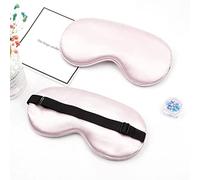 UKKO Máscara para Dormir Cubierta De Ojos Seda Dormir Ojo Mascarilla Durmiente Acolchado Sombra Sombra Eyéteresea Verdefolds Mujeres Hombres Travel Snore Relaje Rest-Light Pink