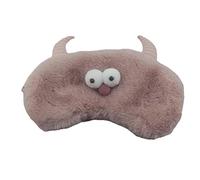 UKKO Máscara para dormir Mascarilla De Ojo De Felpa Dormido De Ojos Linda Gato Ojo Máscara Niños Dormir De Dibujos Animados Suave Máscara De Peluche De Viaje Rest Sueño Ayuda Mascarilla Ojo-Brown