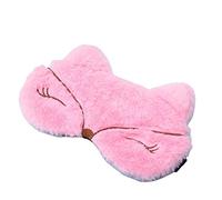 UKKO Máscara para dormir Peluche Lindo Dibujos Animados Noche Dormir Máscara Dormir Máscara Dama Niña Viajar Ojo Máscara Vendaje Relajarse-Fox Pink