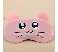 UKKO Máscara para Dormir Peluche Multicolor Lindo Dibujos Animados Ojo Mascarilla Sombreado Lazy Oye Mask Damas Y Hombres Duerme Mejor-Pink