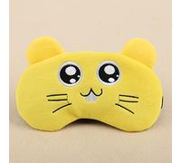 UKKO Máscara para Dormir Peluche Multicolor Lindo Dibujos Animados Ojo Mascarilla Sombreado Lazy Oye Mask Damas Y Hombres Duerme Mejor-Yellow
