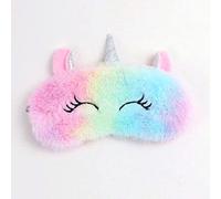 UKKO Máscara para Dormir Peluche Unicorn Sleeping Mask Lindo Niños Ojo Cubierta Ojo 3D Dormir Mascarilla Mascarilla Viaje Ojo Banda Sombra Sombra Rest Poco Eyepatch-L