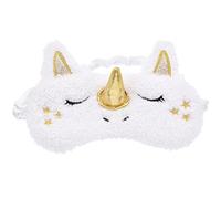 UKKO Máscara para Dormir Peluche Unicorn Sleeping Mask Lindo Niños Ojo Cubierta Ojo 3D Dormir Mascarilla Mascarilla Viaje Ojo Banda Sombra Sombra Rest Poco Eyepatch-A