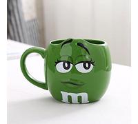 UKKO Taza Linda Expresión De Frijoles Tazas De Café Tazas De Té De Cerámica De Té De Gran Capacidad Dibujos Animados Creative Webware Envíe La Cuchara-Ma4