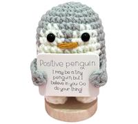 UKKZLVJ Pingüino Positiva Divertida Muñeca, Regalo Positivo, Pingüino Positiva de Punto Lindo, Regalo de Cumpleaños para Familia Amigo, Decoración de Fiesta de Ánimo