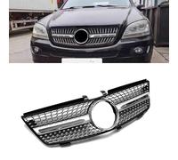 Uklal Coche ABS Rejilla radiador, para Mercedes-Benz ML W164 2005-2008 Parrilla Delantera Rejillas Radiador Delantero Doble Puente Accesorios Repuesto