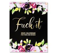 UKLULUAMZ Calendario de pared 2025 Fu-ck It para mujeres cansadas, planificador de pared sarcástico definitivo para mujeres agotadas, calendario colgante de oficina, regalo de broma para mujeres (A)
