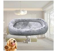 UKLULUAMZ Cama para perros humanos para adultos, cama grande y esponjosa para perros, cama lavable para perros, ropa de cama y muebles para perros, cama para perros de tamaño humano (gris, 180 cm)