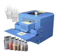 UKLULUAMZ Sellador térmico de 300 W para bolsas de plástico, máquina automática de sellado térmico de bolsas de plástico, máquina de sellado de rodillos comerciales, máquina de envasado de alimentos