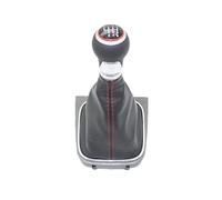 UKLYO Pomo Palanca de Cambios para VW Golf 5 MK5 GTI GTD R32 2004-2009 Pomo de Cambio de Nivel de Palanca de Cambios de 6 velocidades Estilo Coche con Bota de Cuero