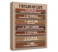 UKMUOEAL For Office and Classroom 7 Rules of Life Motivational Wall-Art Inspirational Poster Uplifting Affirmations Quotes(Unframed,08x12inch(20x30cm))