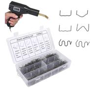 UKOFEW 1200 Piezas Grapas Calientes,0.6mm/0.8mm Soldar Plastico Grapas,plastico Soldadura Reparar,Grapas Onduladas para Pistola Soldar Plastico