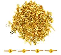 UKOFEW 200 Piezas Mini Brads,8 X 16 mm Encuadernadores Redondos de Metal,Sujetadores de Papel para Scrapbooking, Decoración Arte DIY Proyectos