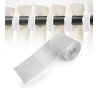 UKOFEW Cinta para Cortinas con Presilla Transparente,Cinta de Cabecera de Cortina,para Cortina de ventana, Puerta Cortina (10 Metros)