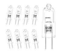 UKOFEW G4 Bombilla Halógena 12V 20W，20 W, casquillo G4, bombillas halógenas de para Iluminación del Paisaje, Luz del Gabinete, Candelabro - 10 Piezas