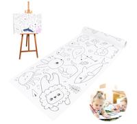 UKOFEW Rollo de Dibujo para Niños,30 * 300CM Rollo de Papel para Colorear para Niños,Rollo de Papel para Pintar(Mundo Animal)