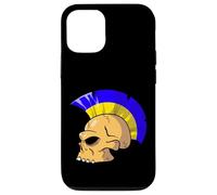 Ukraine Flag Color Mohawk Skull Supporter National Team Carcasa para iPhone 12/12 Pro