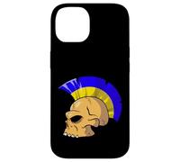 Ukraine Flag Color Mohawk Skull Supporter National Team Carcasa para iPhone 14