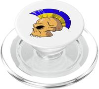 Ukraine Flag Color Mohawk Skull Supporter National Team PopSockets PopGrip para MagSafe