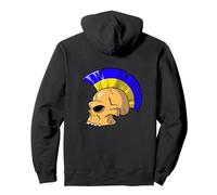 Ukraine Flag Color Mohawk Skull Supporter National Team Sudadera con Capucha