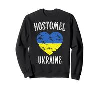 Ukraine Flag Heart Hostomel City Sudadera