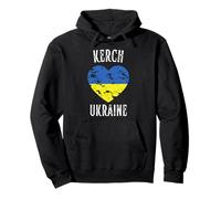 Ukraine Flag Heart Kerch City Sudadera con Capucha