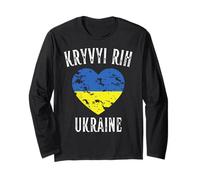 Ukraine Flag Heart Kryvyi Rih City Manga Larga