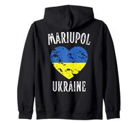 Ukraine Flag Heart Mariupol City Sudadera con Capucha