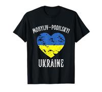 Ukraine Flag Heart Mohyliv-Podilskyi City Camiseta