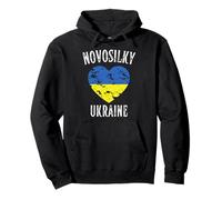 Ukraine Flag Heart Novosilky City Sudadera con Capucha
