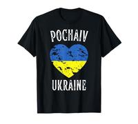 Ukraine Flag Heart Pochaiv City Camiseta