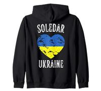 Ukraine Flag Heart Soledar City Sudadera con Capucha